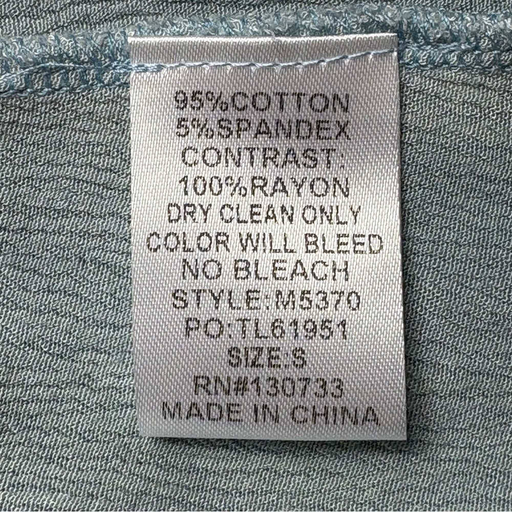 NEW Umgee Ruffle Sleeve Babydoll Shift Dress • Size S • Cotton Blend Washed Blue - Picture 8 of 10